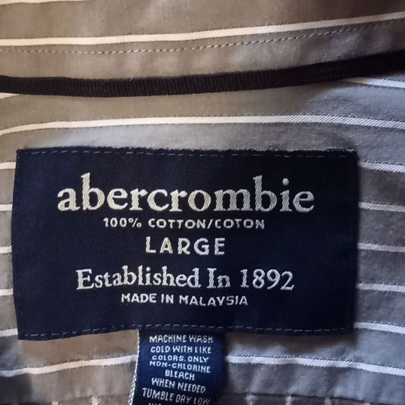 Abercrombie & Fitch boys long sleeve button down size L. - Picture 4 of 8